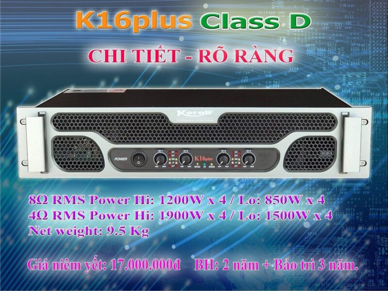 Main Công Suất Korah K16 Plus